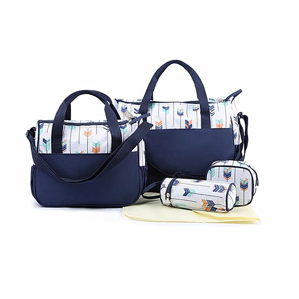 Bolsa de pañales con compartimentos organizadores y estampado floral - imagen 5