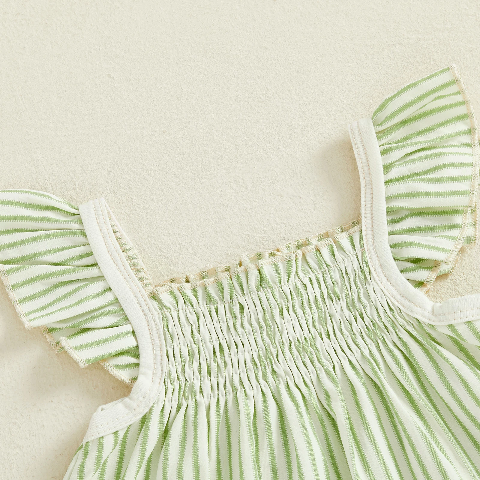 Tregren conjunto verano niña con blusa rayada manga mariposa y short - imagen 2