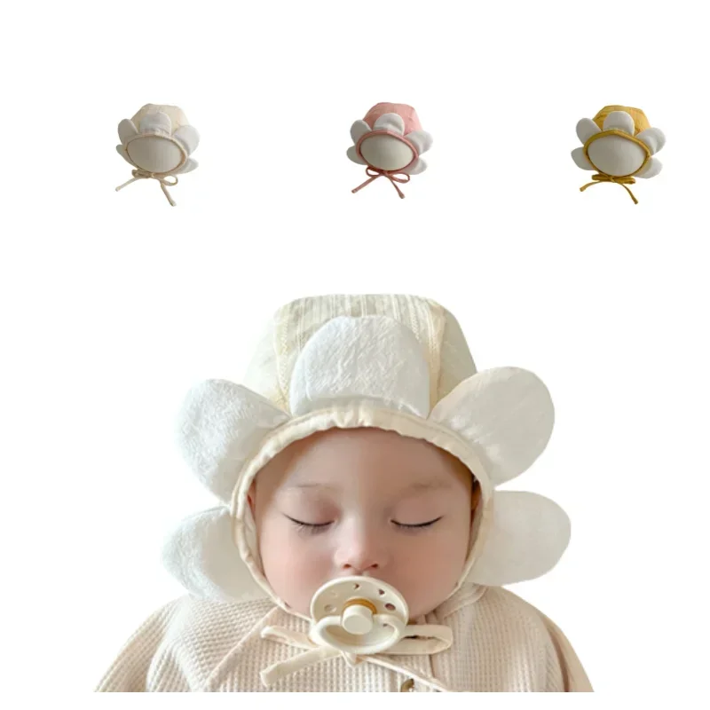 Gorro antiviento protector solar para bebé – Modelo floral verano - imagen 3