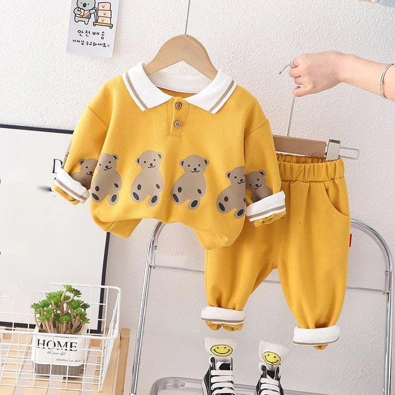 Conjunto infantil chándal para primavera y otoño – Camiseta y pantalón - imagen 3