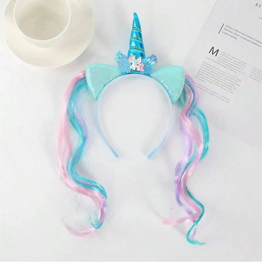 Diadema de unicornio para cumpleaños de niña – Accesorio cabello bebé - imagen 4