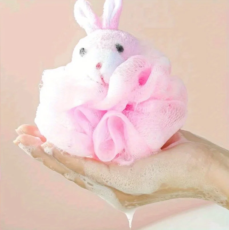 Esponja de baño infantil con diseño de animal de malla