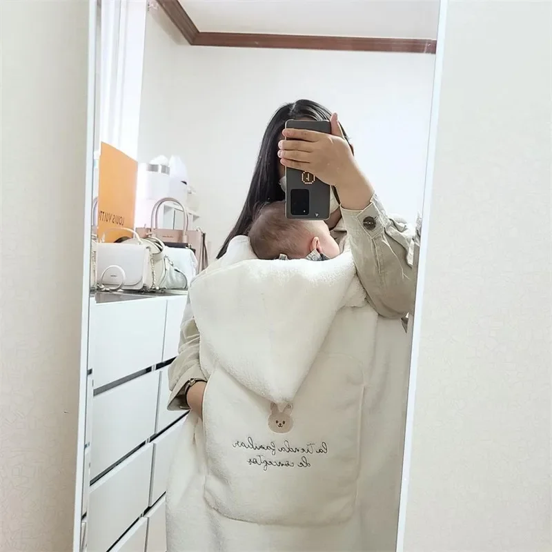 Funda bordada para cochecito bebé con manta polar invernal - imagen 5
