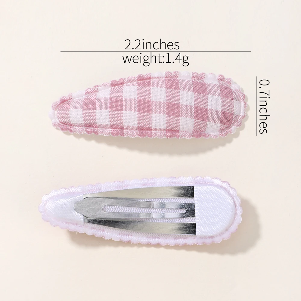 Pinzas de pelo para bebé en algodón - Estampadas con lazo suave - imagen 3