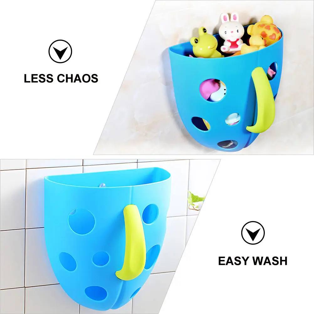 Organizador de baño montado en pared con ventosas y cesta ventilada - imagen 4