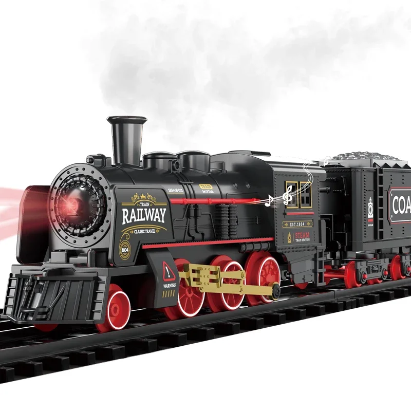 Coches de juguete y tren eléctrico retro a escala miniatura - imagen 2