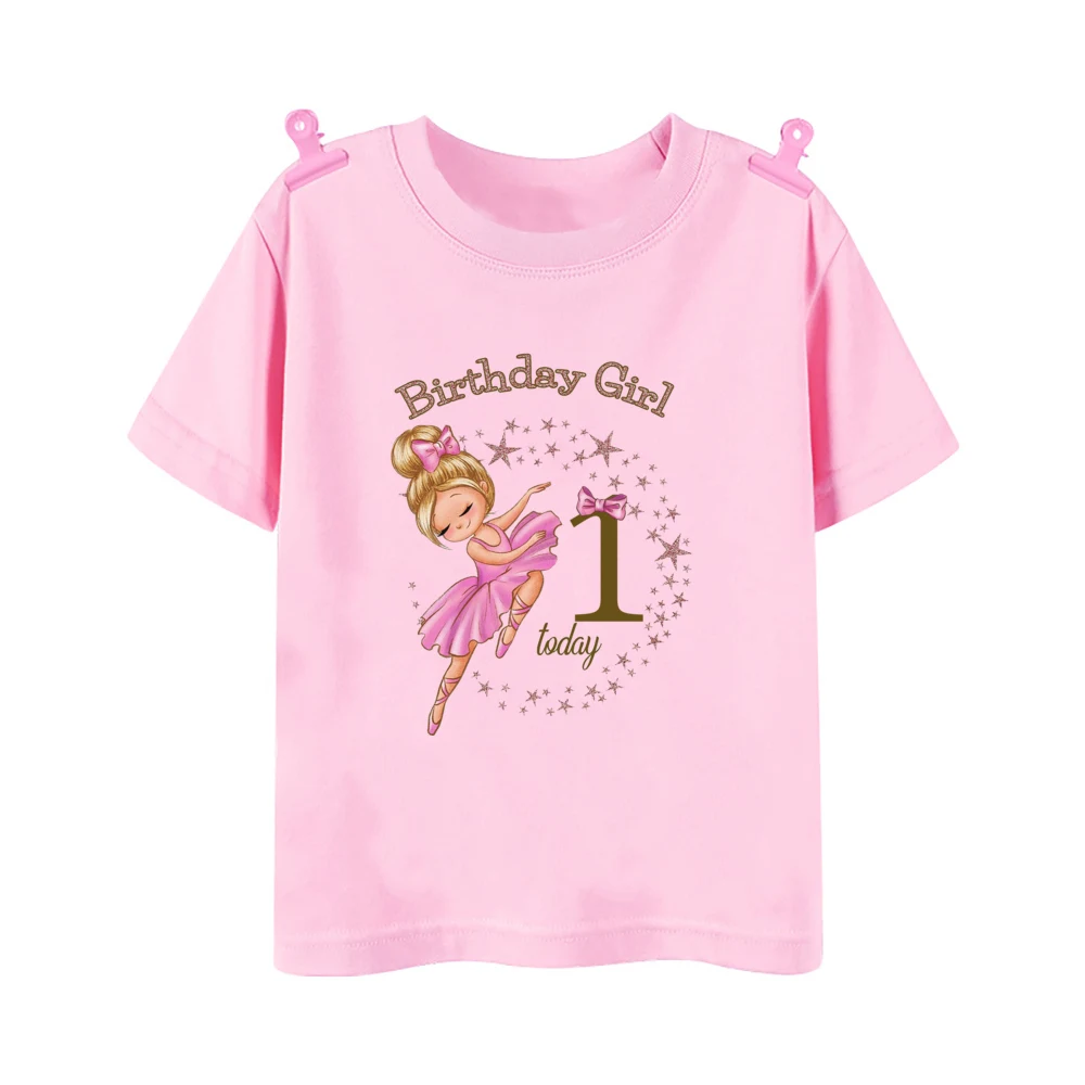 Camiseta con estampado bailarina niña