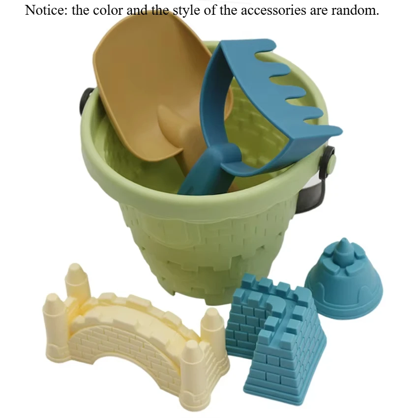 Castillo de arena para niños con pala y juguetes playeros educativos - imagen 4