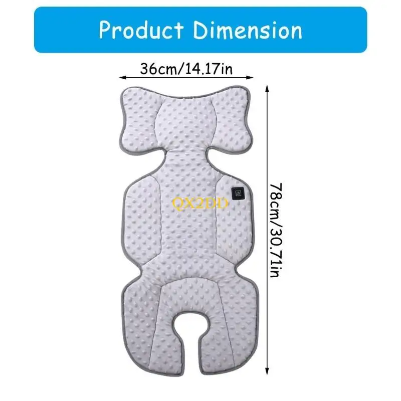 QX2D Alfombrilla calefactora USB para cochecitos bebé, segura - imagen 5