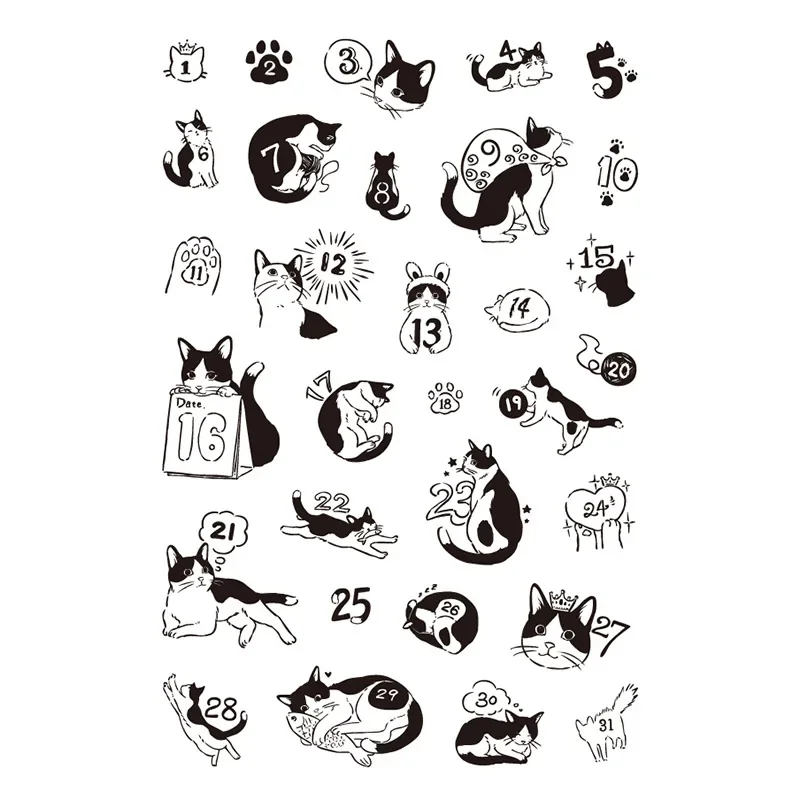 Sello de gato silicona transparente para niños – Manualidades diarios - imagen 4