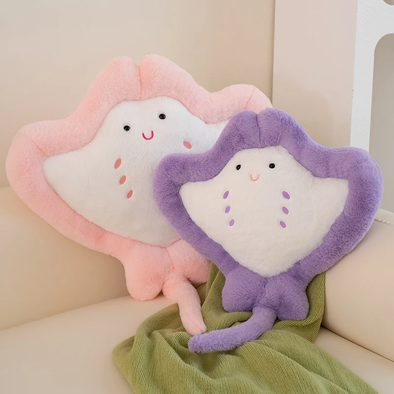 Peluche mantarraya tipo almohada suave estilo tierno para sofá