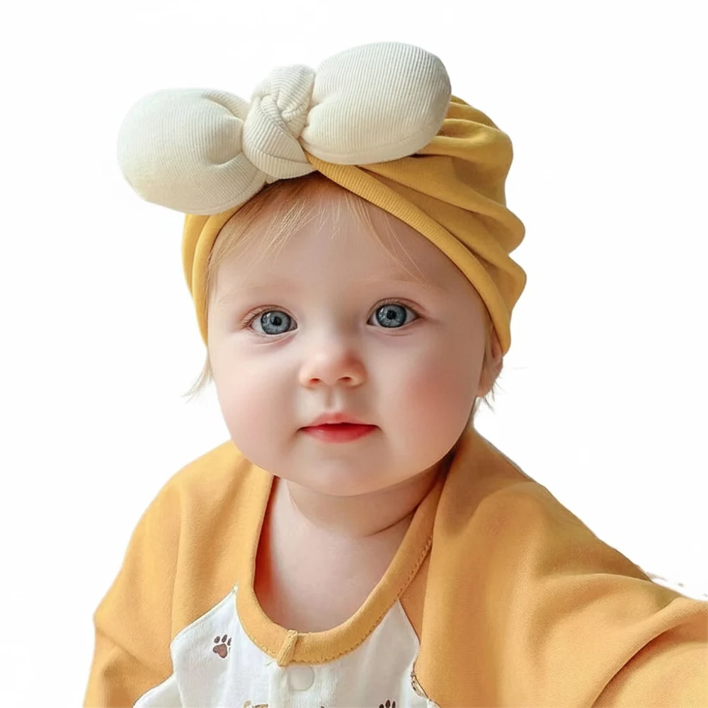 Gorro de punto cálido para bebé con lazo suave - imagen 4