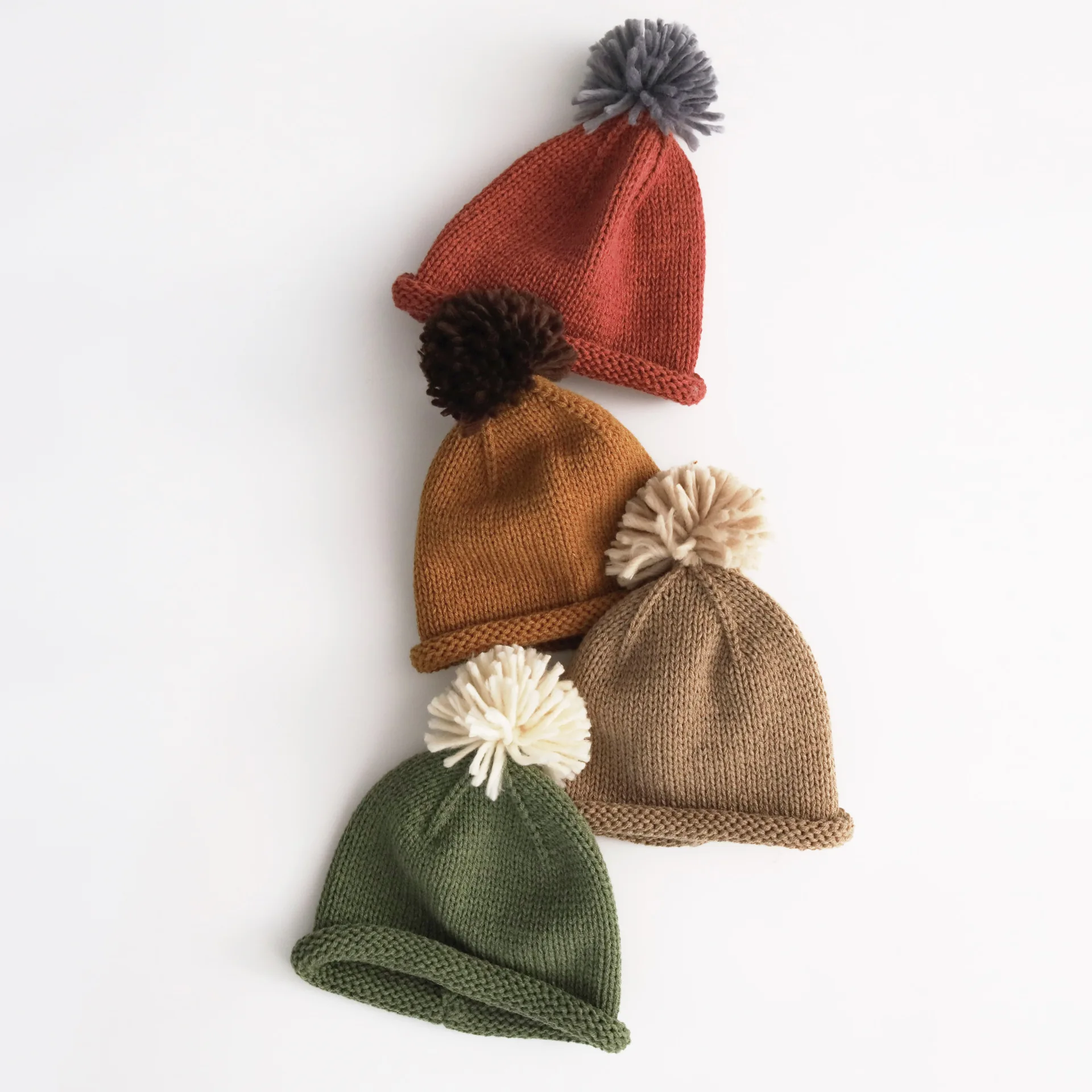 Gorro de invierno en punto con pompón cálido para niños - imagen 2