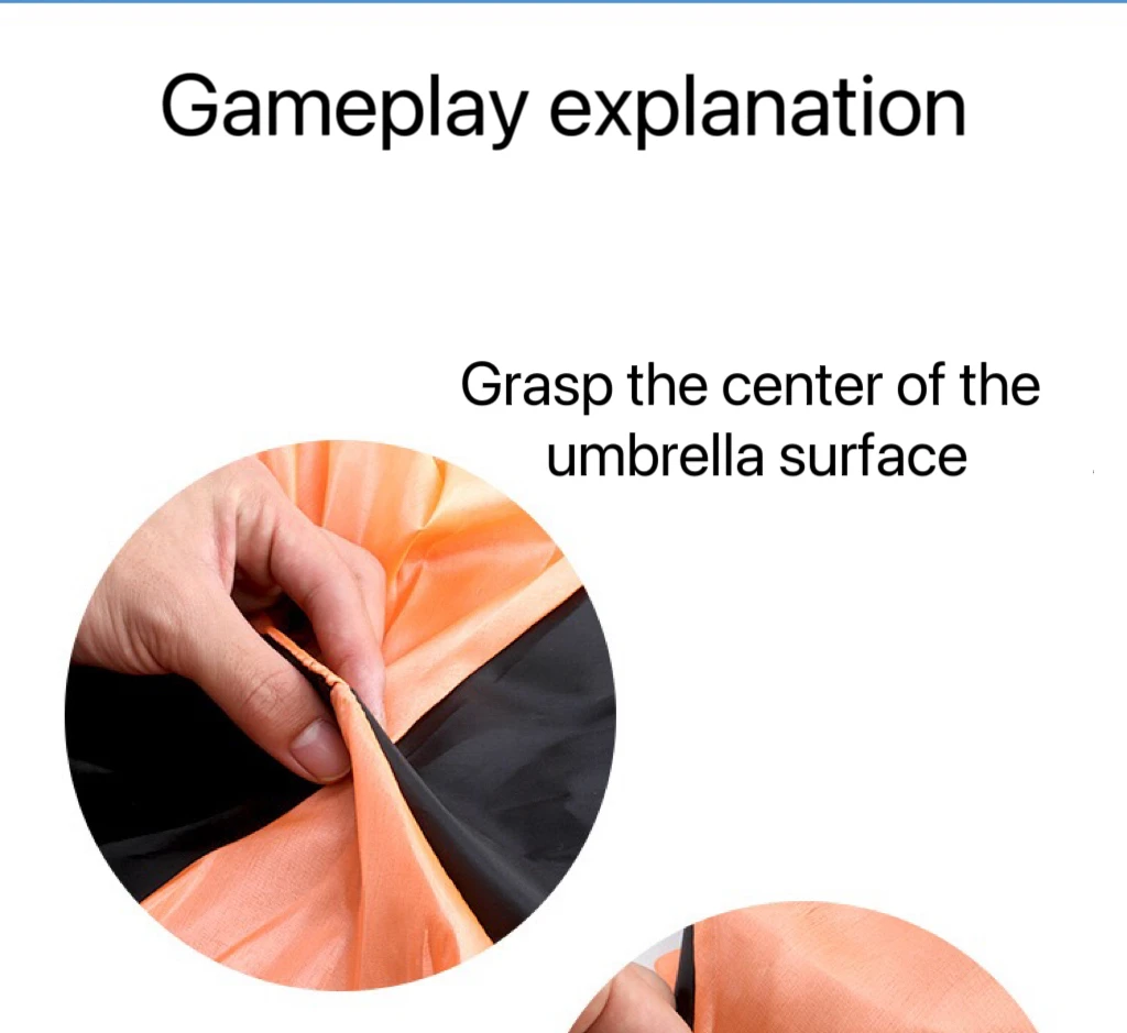 Paracaídas de colores listo para jugar