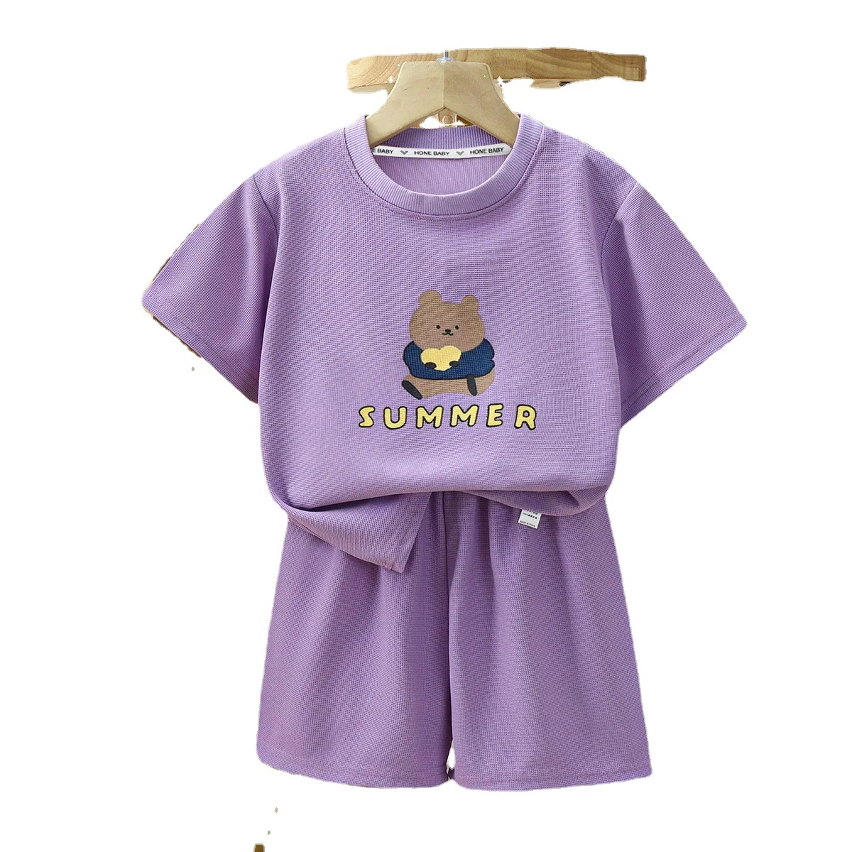 Conjunto bebé de algodón – Camiseta y short para verano - imagen 4