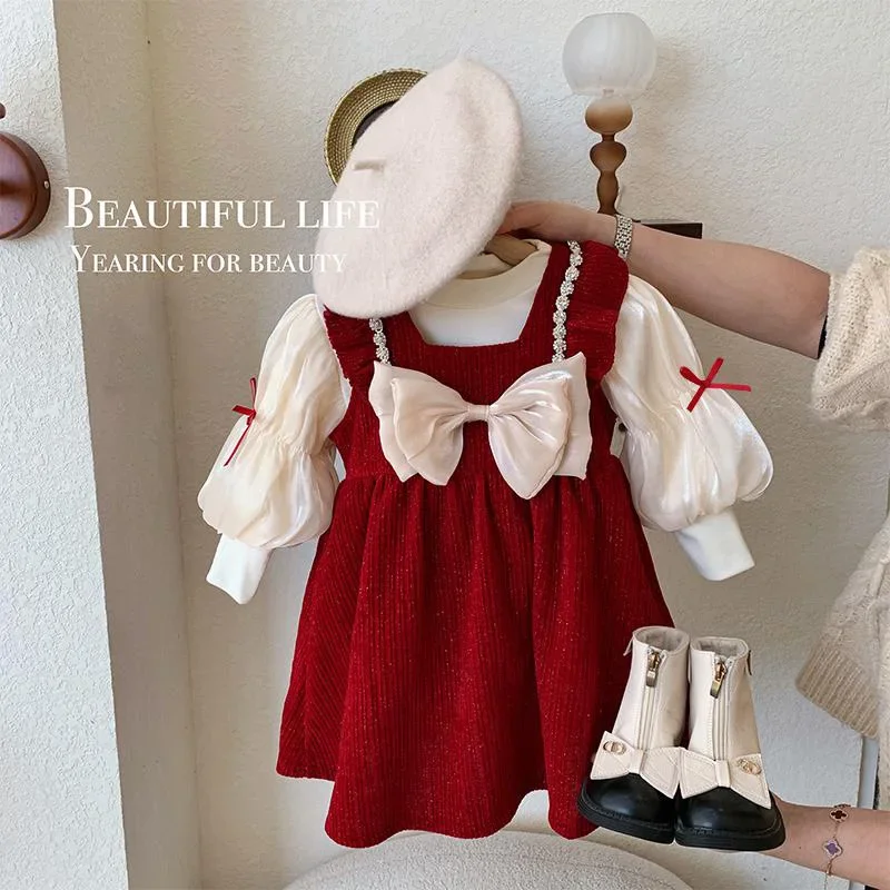 Falda de terciopelo princesa para niñas – estilo otoño-primavera - imagen 2