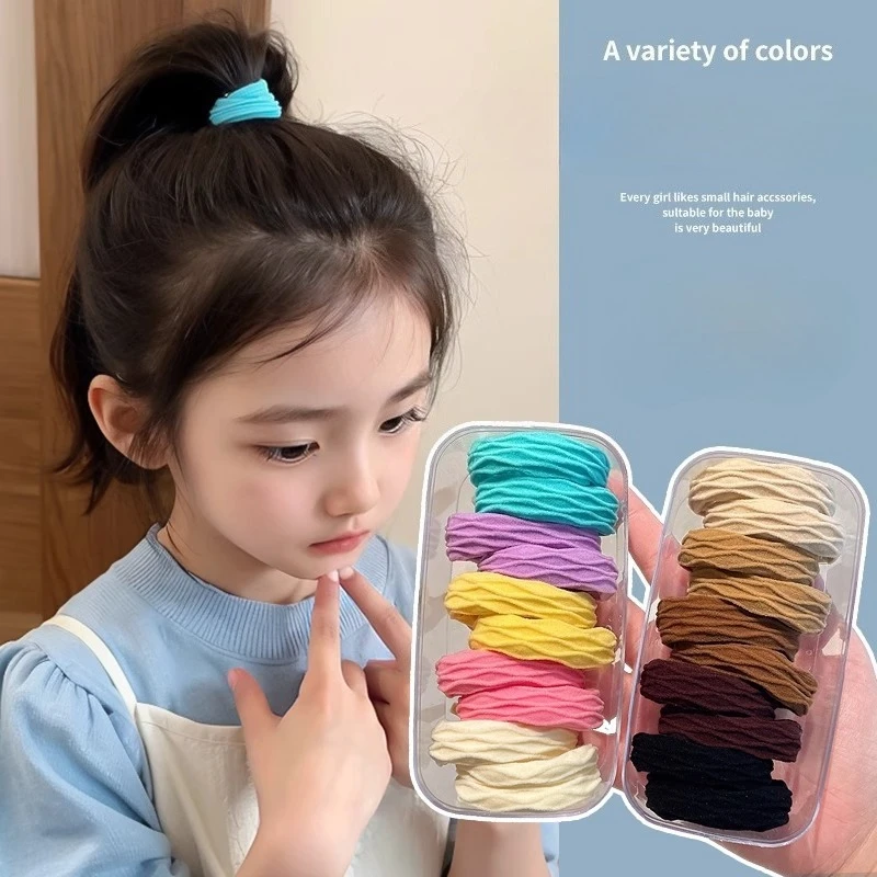 Diademas elásticas para niñas con lazos y coleteros básicos