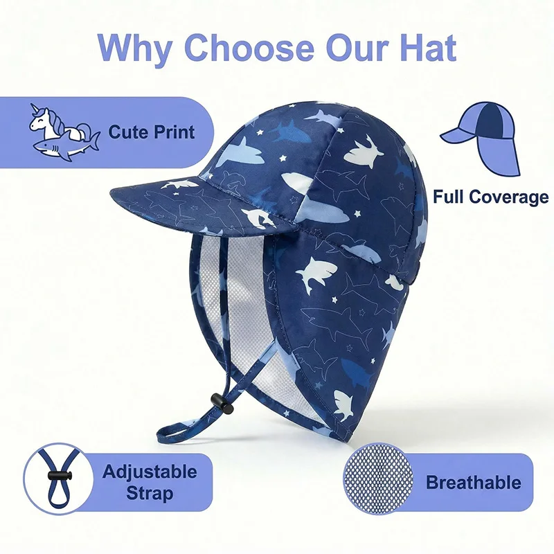 Sombrero pescador de verano con protección solar para el cuello - imagen 2