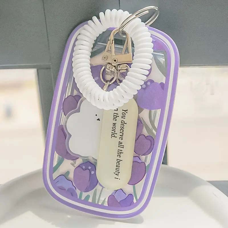 Funda transparente con colgante oso