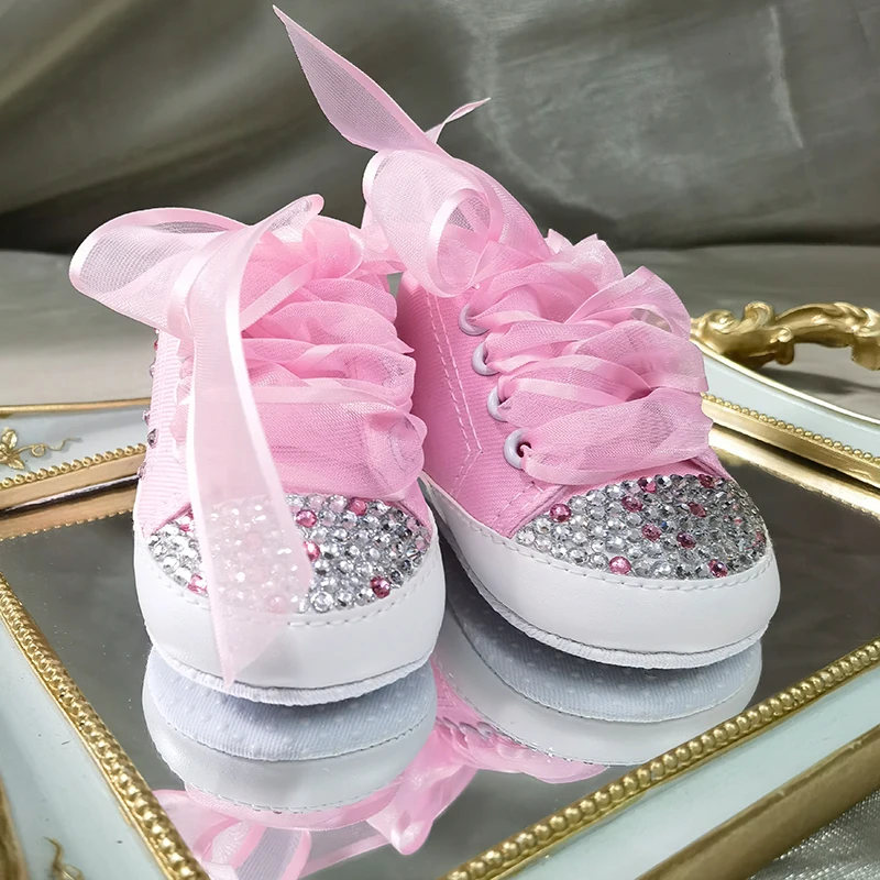 Zapatos de lona antideslizantes de bebé para primeros pasos rosa - imagen 2