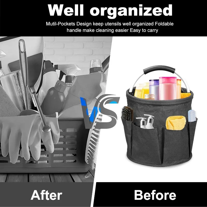 Bolsa organizadora de herramientas plegable y portátil con asa - imagen 3