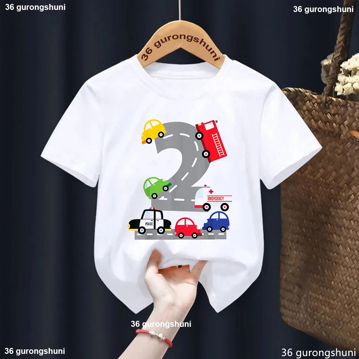 Camiseta manga corta verano con estampado gráfico de tractor - imagen 3