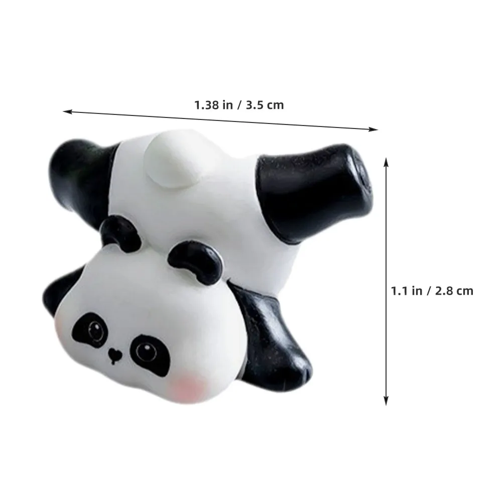 Adorno decorativo de mini pandas de resina para escritorio - imagen 2