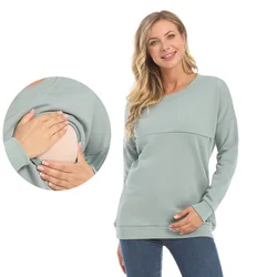 Suéter de maternales invierno – Jersey suave de algodón para lactation