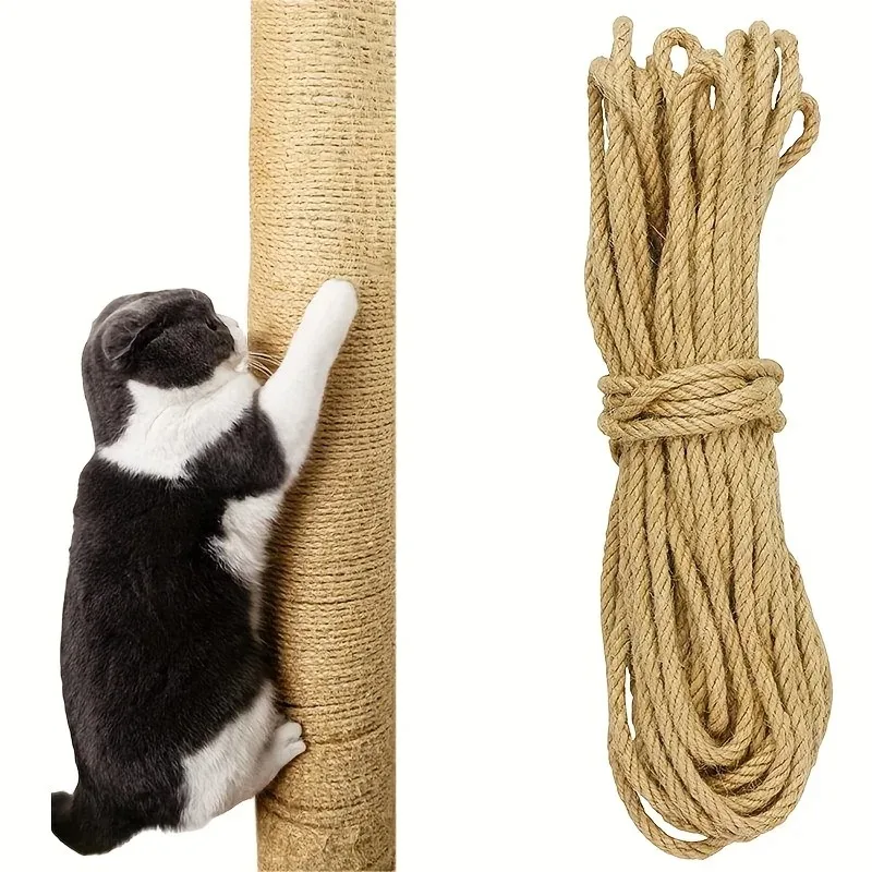 Cuerda de sisal natural para rascador gatos resistente - imagen 2