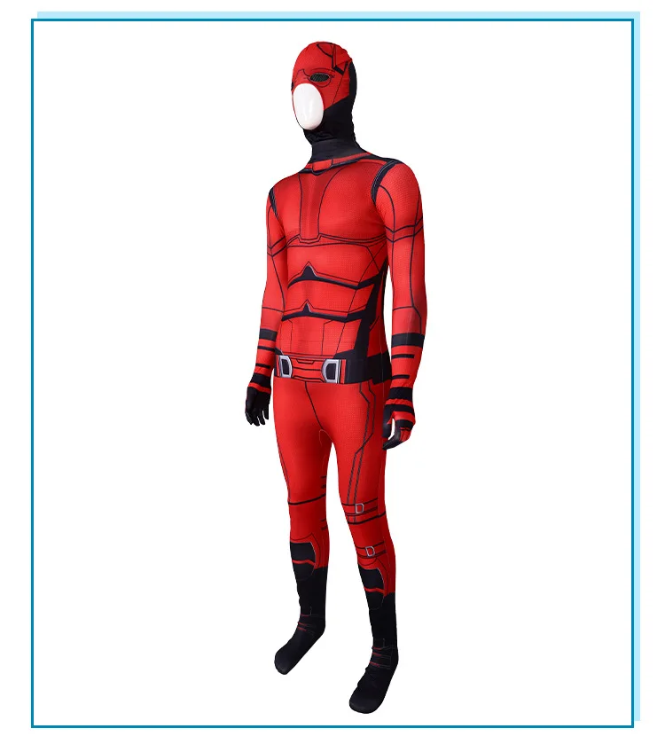 Detalle de la máscara de Daredevil con aberturas para ojos