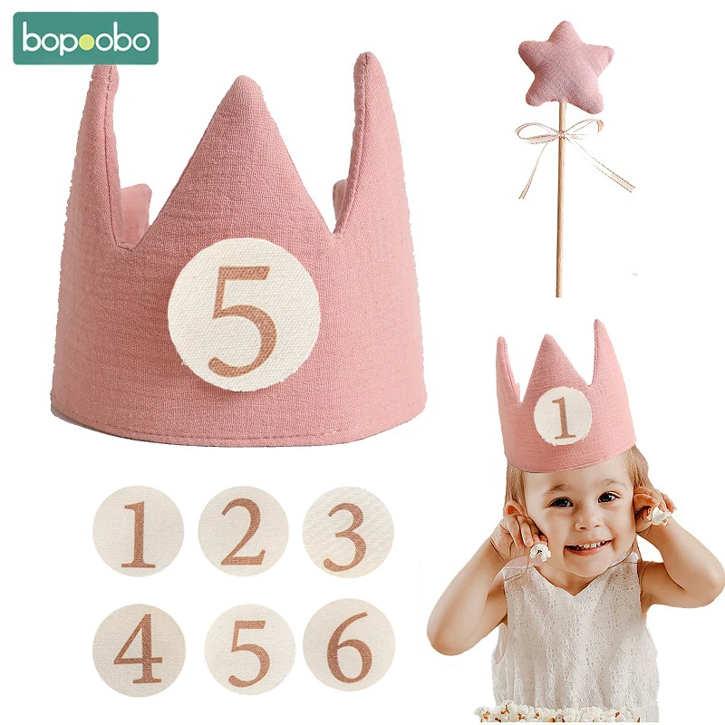 Conjunto de fiesta infantil con sombrero, diadema con corona y varita