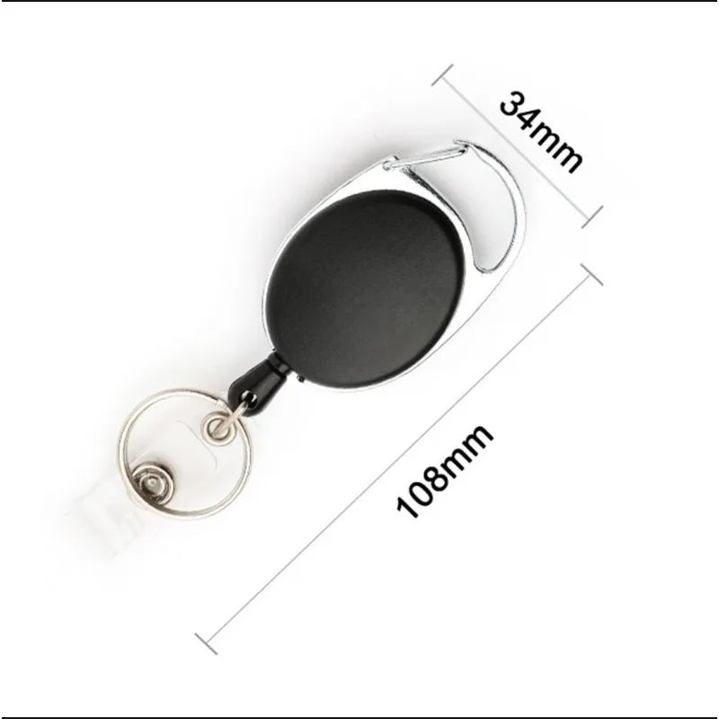 Soporte retráctil para insignias con clip mosquetón y correa PVC 360° - imagen 4