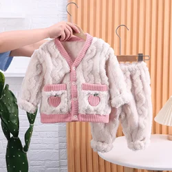 Pijama infantil de invierno manga larga para niñas - Top y pantalón