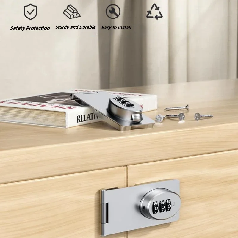Cerradura con código para puerta: pestillo deslizante de seguridad - imagen 4