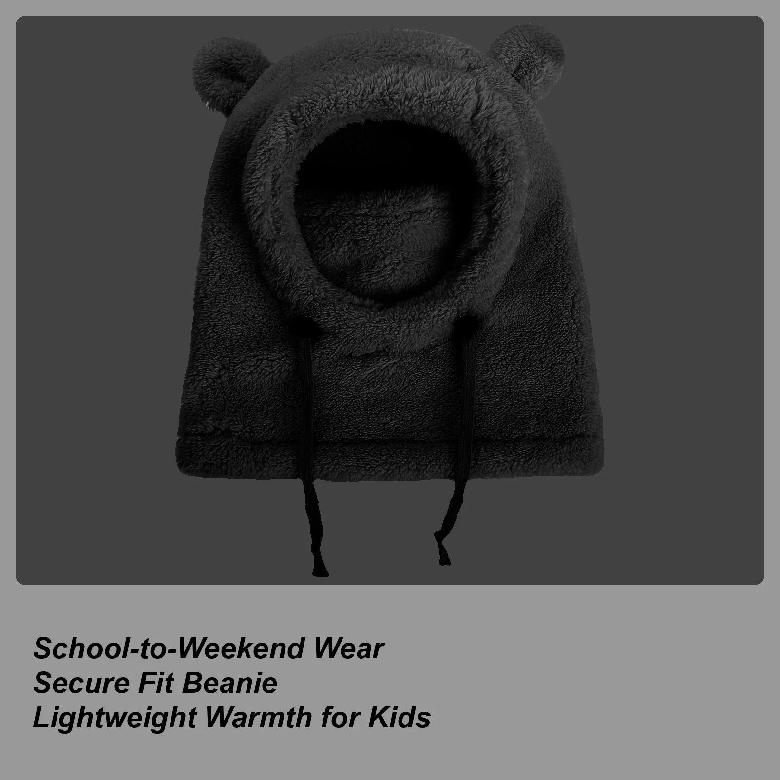 Gorro de invierno térmico de lana para niños y niñas