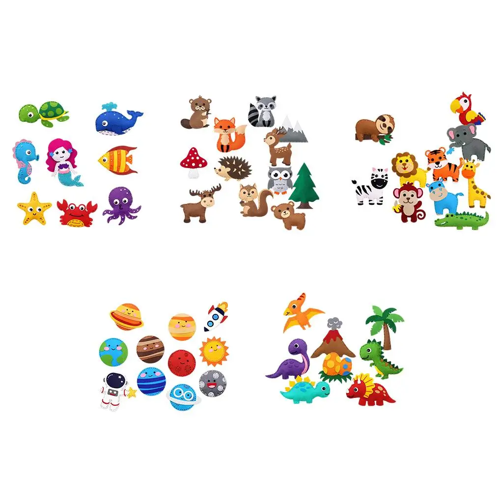 Kit de costura DIY con animales en fieltro para niños principiantes - imagen 2