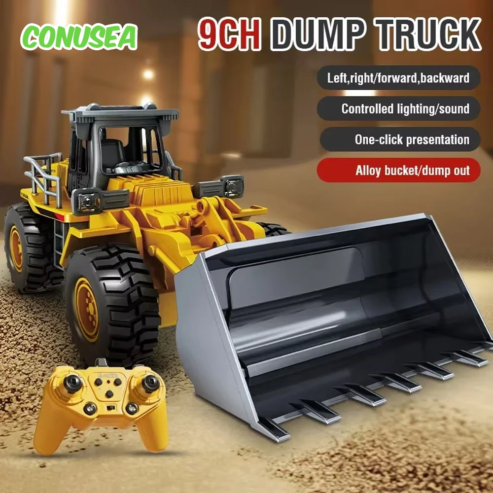 Camión excavador RC de control remoto multicanal para niños - imagen 3