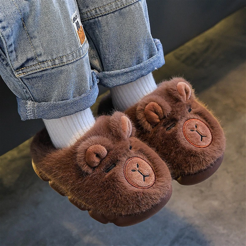 Capibara Zapatillas infantiles sin cordones cálidas para niños y niñas - imagen 2