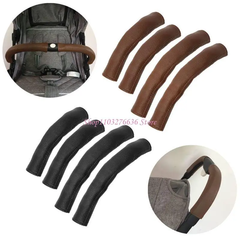 Protector de rieles de cochecito – Cuero PU, 4 uds - imagen 5