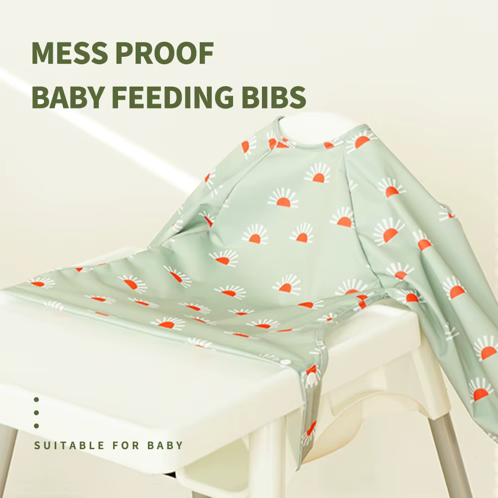 Babero impermeable Elinfant manga larga para alimentación - imagen 4