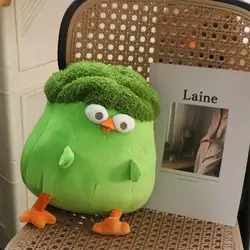 Peluche de pollo con brócoli suave para niños, regalo