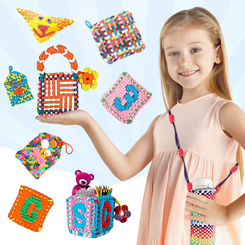 Juego de cuerdas elásticas para ganchillo multicolor, infantil