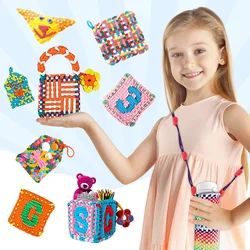 Juego de cuerdas elásticas para ganchillo multicolor, infantil