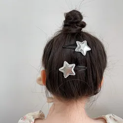 Kinderen pinzas para el pelo de estrella plateada, sin dañar