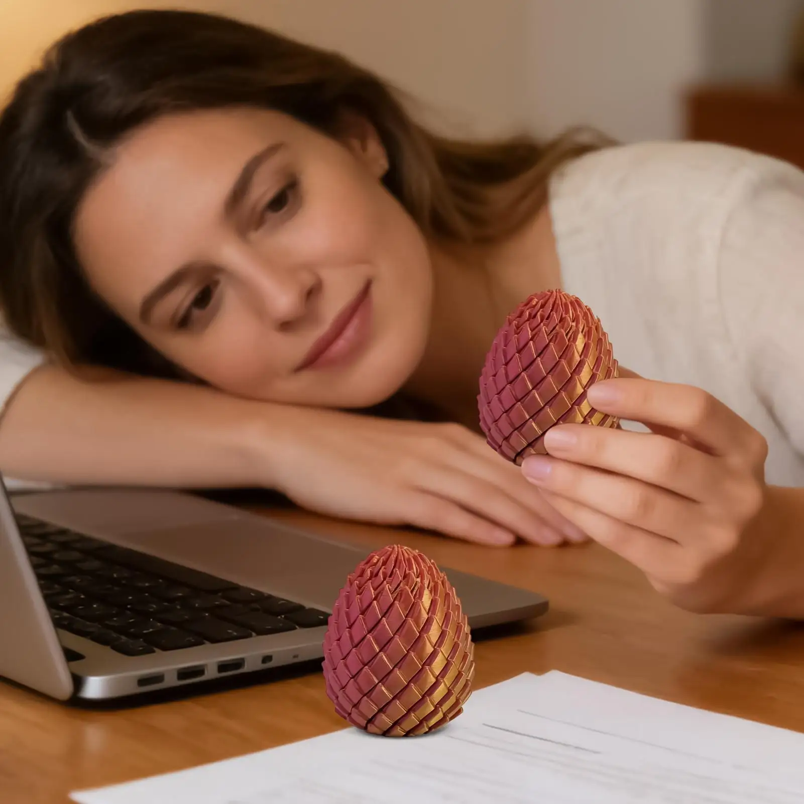 Juguete antiestrés sensorial con forma de huevo dragón - imagen 5