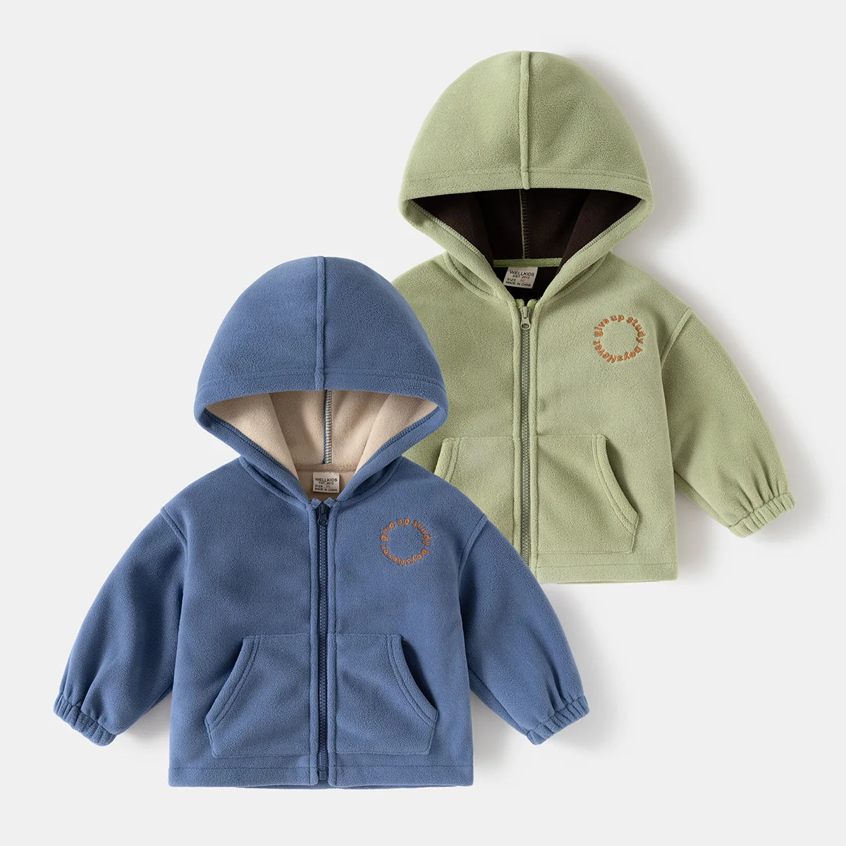 Chaqueta con capucha de lana Polar cálida para niños - imagen 2