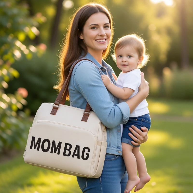 Mochila de pañales gran capacidad con organizador para carrito - imagen 4