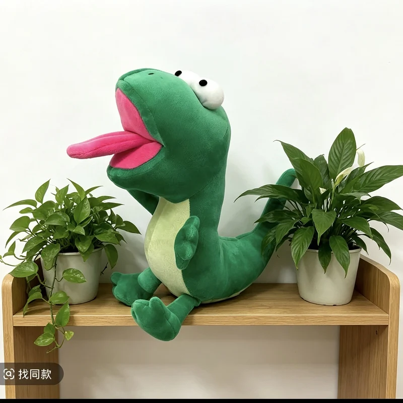 Peluche de lagarto suave verde para niños, regalo cumpleaños - imagen 5
