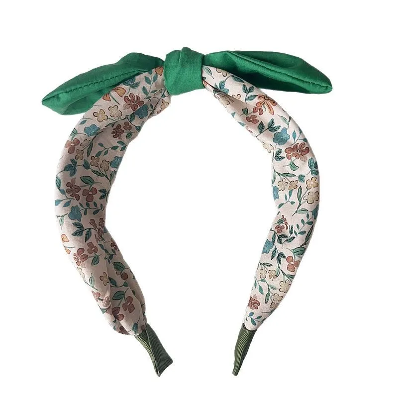 Diadema infantil con lazo floral - Accesorio para la cabeza pastel - imagen 4