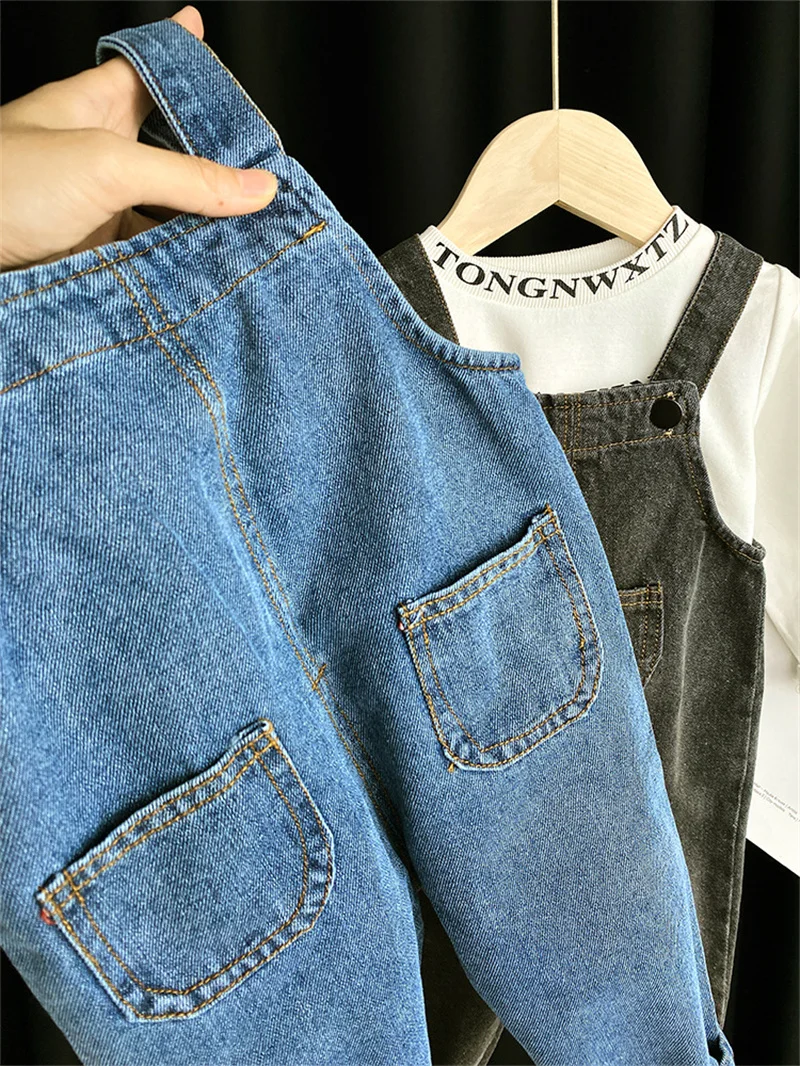Monos vaqueros con tirantes para bebés – estilo casual verano - imagen 4